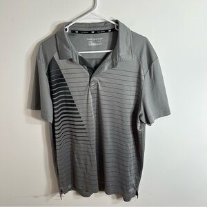 Tek Gear Gray Silky Polo Shirt XL Moisture Wicking Men’s Golf Career